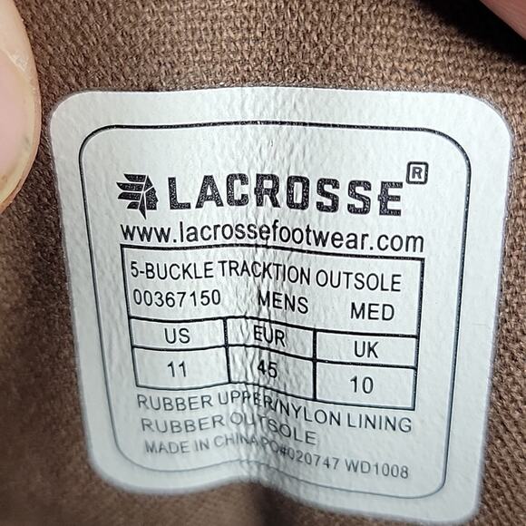 LaCrosse 14" ZXT Buckle Overshoe Work Boot Covers Deep Heel Mens Size 11 NEW - Picture 13 of 13